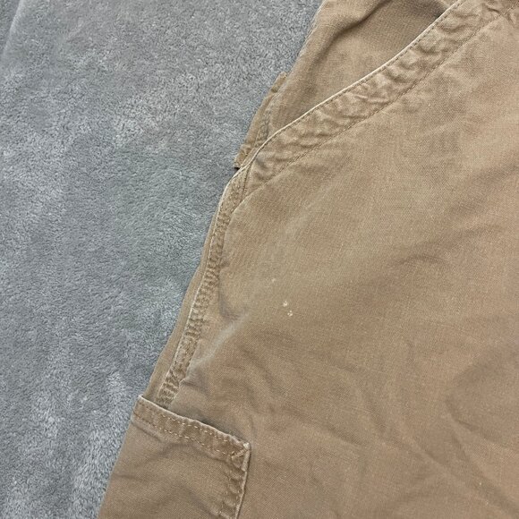Carhartt Carpenter Shorts Size 50 x 9 Canvas Utility Work Shorts B147 DKH Brown - Picture 2 of 11